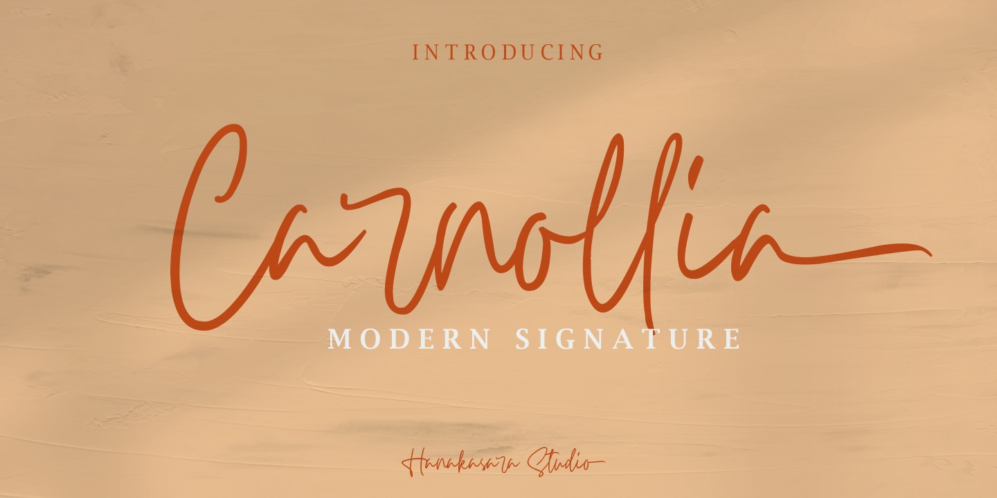 Schriftart Carnollia Signature